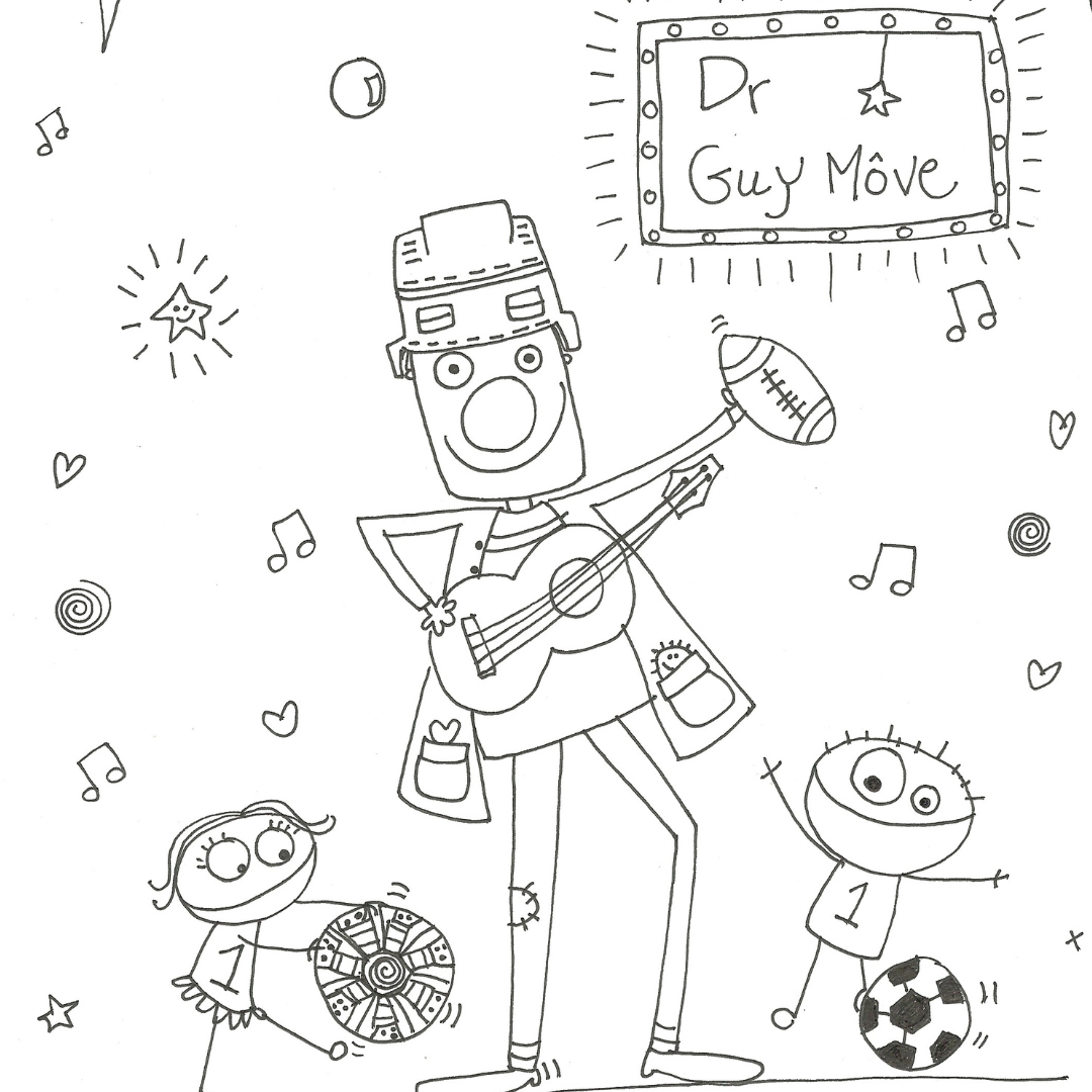 dessin à colorier Dr Guy Môve Guimauve