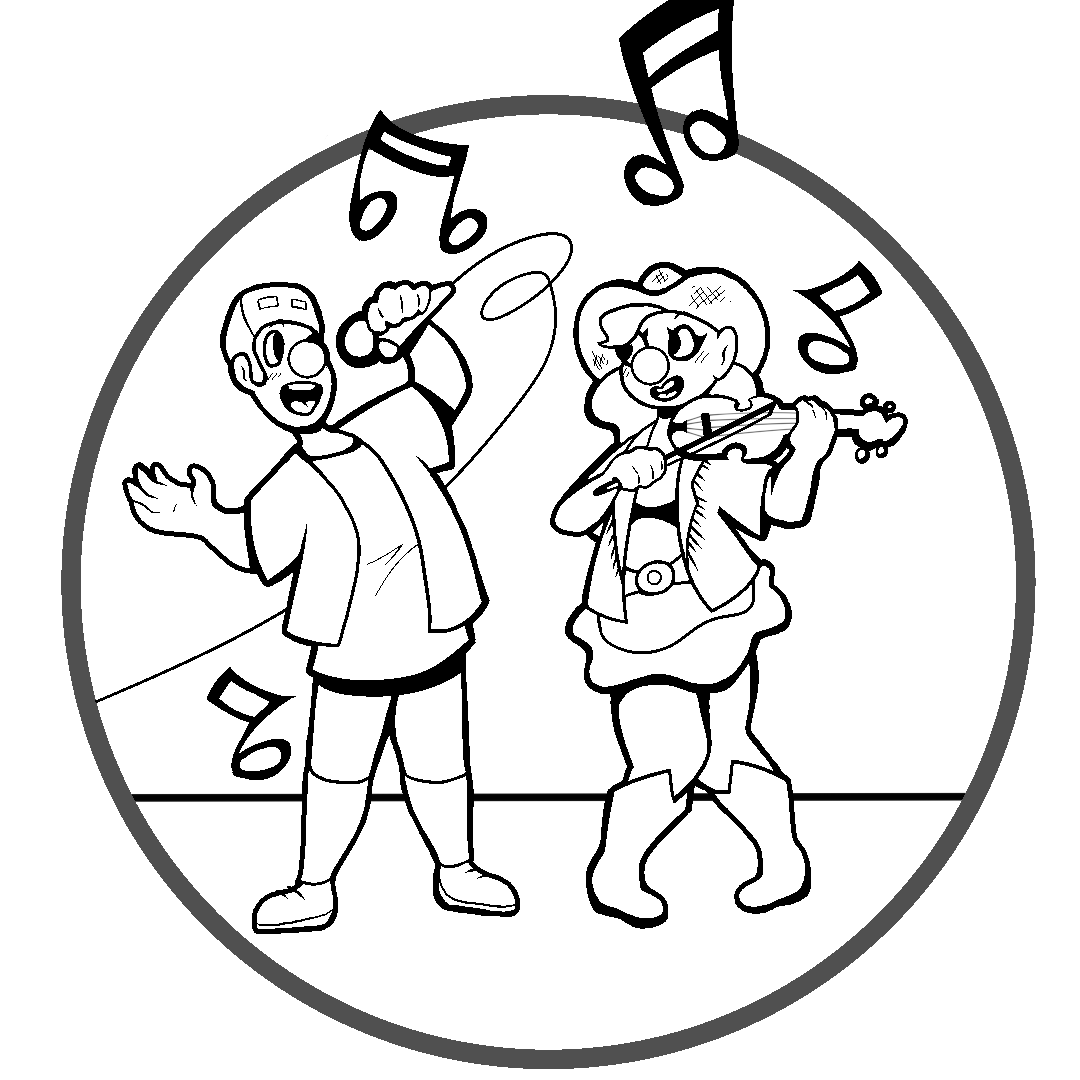 Dessin balado le concours de chant Dre Peanut et Dr Guy Môve